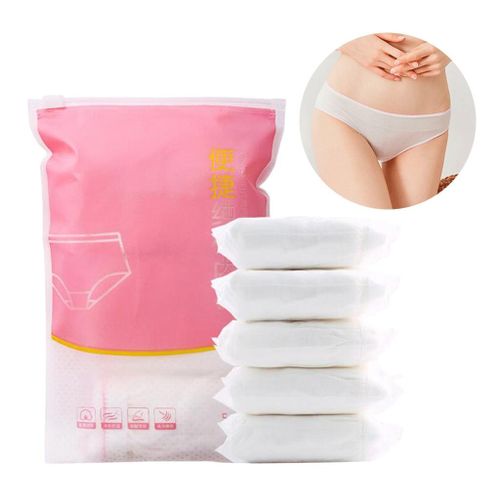 Women's Disposable 100%Pure Cotton Underwear Travel Panties High