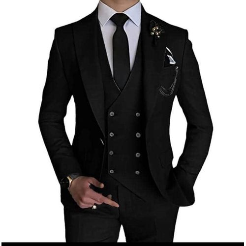 Fashion Men's Fitted three piece Smart  Suit -