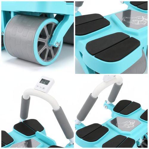 Generic 4-In-1 Automatic Rebound Abdominal Wheel with Plank Support & Smart Timer - Core Strength Training Fitness Roller - image 7