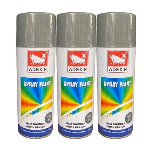 Adexin All Purpose Spray Paint 450ml - Grey - 3Pcs