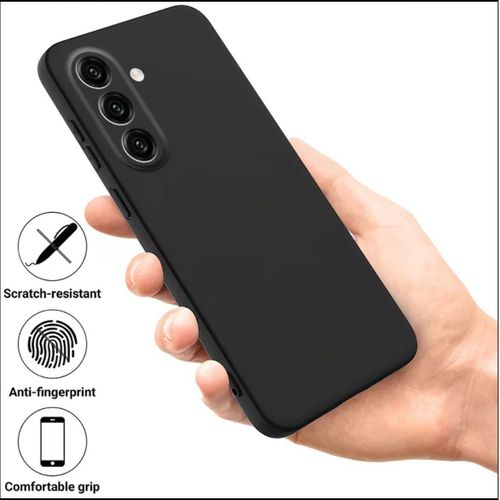 Samsung A17 Silicone Protective Case – Matte Black Elegance with Full Camera Coverage, Shockproof Corners & Scratch-Resistant Shield. ( Black ) - image 3