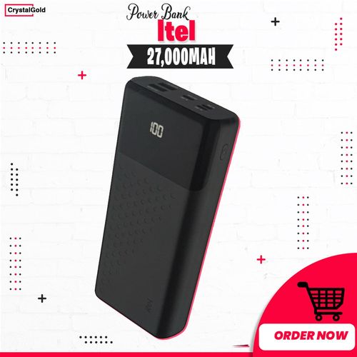 itel PowerLite 27000mAh 22.5W Type-C Fast Charging Power Bank
