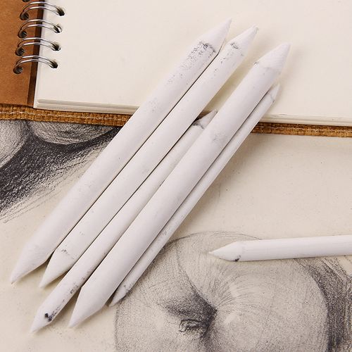 3/6pcs Blending Smudge Stump Stick Tortillon Sketch Art White