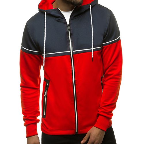 product_image_name-Fashion-Mens Zipper Lightweight Jackets Long Sleeve Coats - Red-1