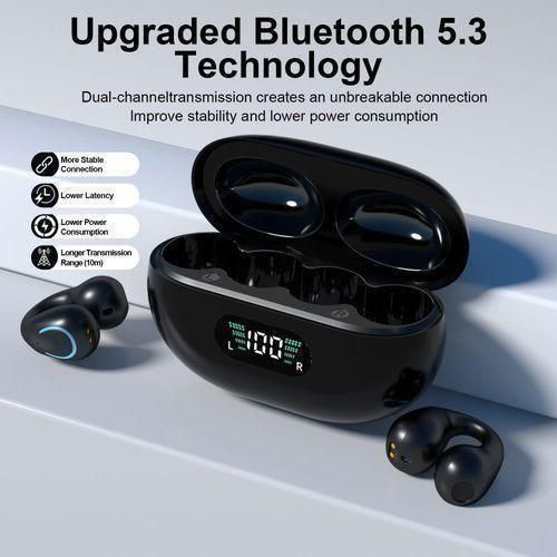 Generic Clip-on Bone Conduction Wireless - Super Bass Bluetooth Earbud - BLACK - image 6