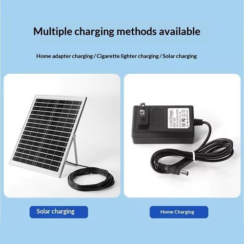 Generic 16inches Electric Rechargeable standing Fan With Solar Panel - image 2
