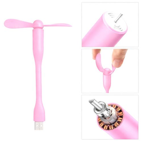 product_image_name-Generic- Mini USB Fan For Power Bank Pink-2