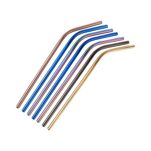 Stainless Steel Straws Rainbow Colorful Reusable Straw Yeti Straw