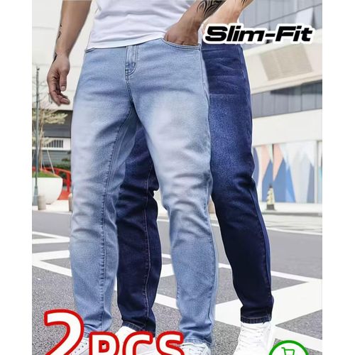 Fashion 2in1Pencil Denim Jeans Trouser For Man