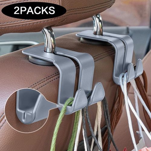 Generic 2Packs Car Seat Back Hook Hanger Grey