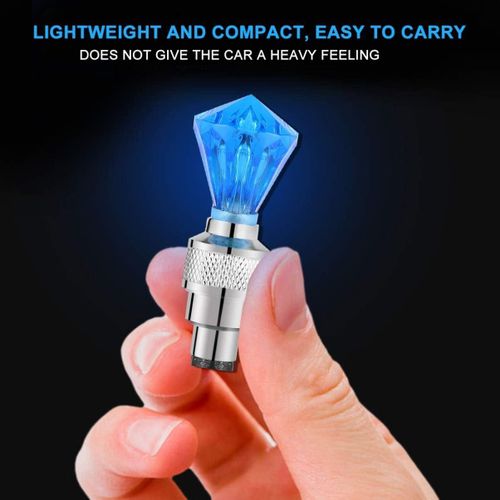 Generic 4pcs Car, Motorcycle, Bicycle Wheel Valve Lights Blue - image 4