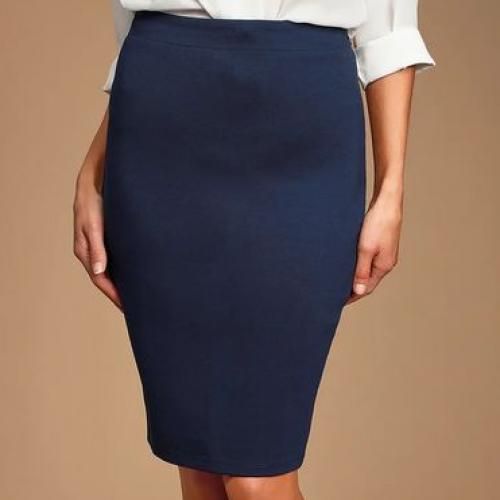 How to wear a navy blue pencil online skirt