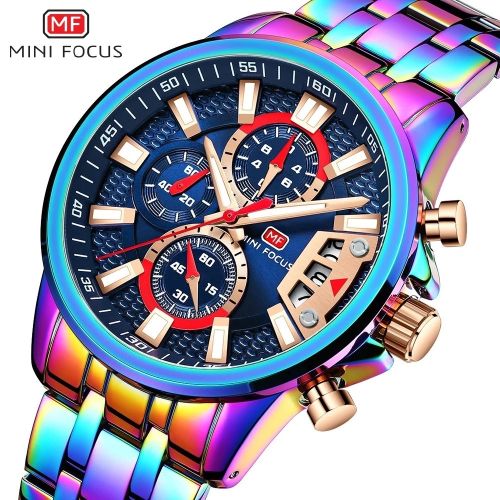 Mini Focus MINI FOCUS-Men's Quartz Analog Watch Chronograph Waterproof  Luxury