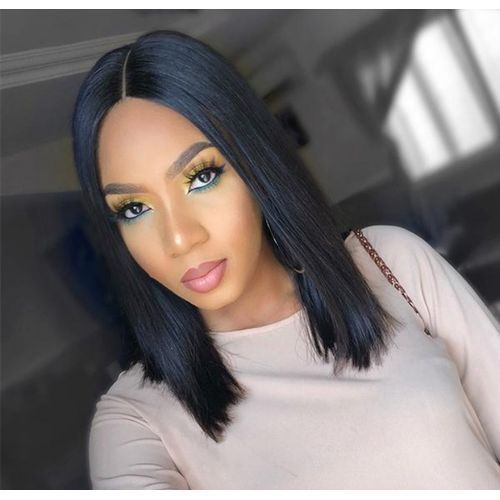 Fashion Blunt Cut Wig With Closure Natural Colour