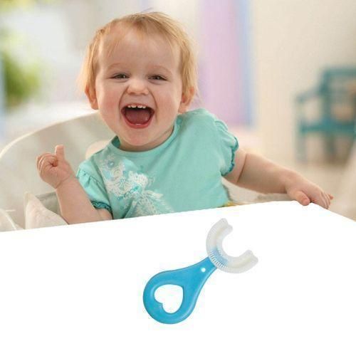 product_image_name-Generic-Kids Teeth Cleaning Brush U-Shape Oral Tooth Blue 2-6 Years-2