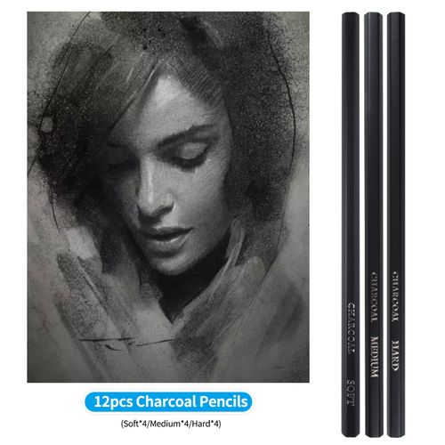 74-Piece Professional Drawing Pencils and Sketch Set Includes