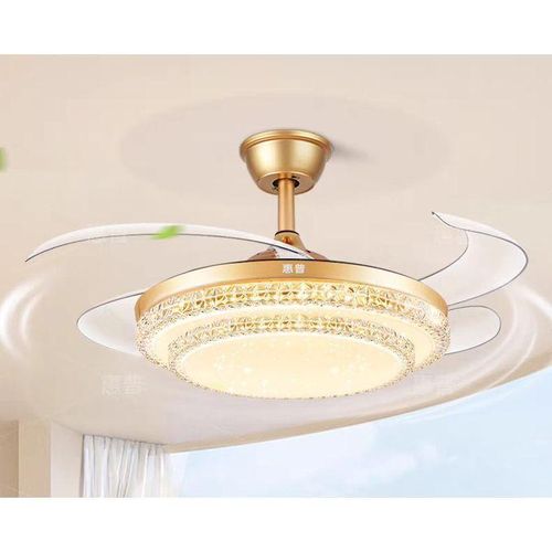 product_image_name-Generic-SUMMER WIND Bluetooth LED Ceiling Fan light + Remote and Voice Control - Gold-2