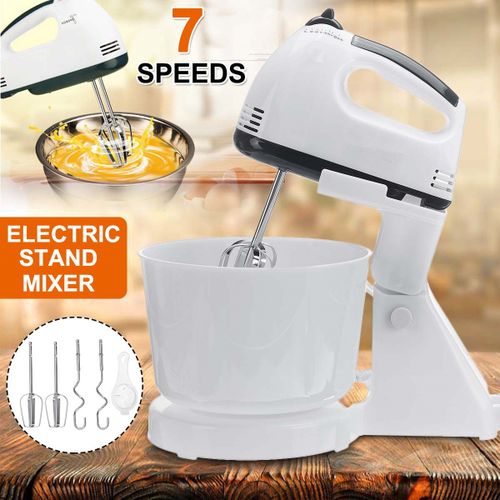 7 Speed Electric Egg Beater Dough Cakes Bread Egg Stand Mixer Hand Ble