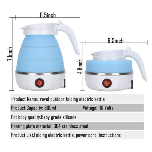 Generic Collapsible Electric Kettle - Silicone Mini Portable Foldable Kettle for Home Travel Office - image 5