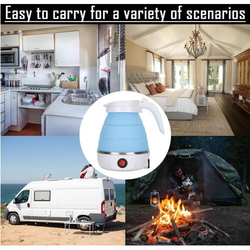 Generic Collapsible Electric Kettle - Silicone Mini Portable Foldable Kettle for Home Travel Office - image 6