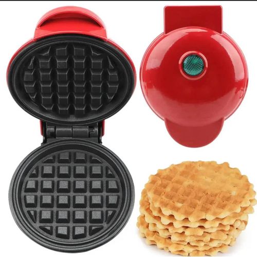 Generic 350W ROUND SIZED MINI WAFFLE MAKER - image 2