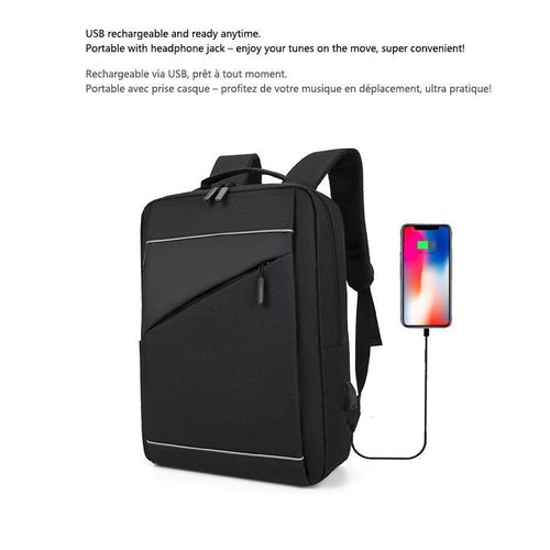 Generic Men's Multifunctional Backpack – USB Charging Laptop Backpack for Work & Travel - image 3