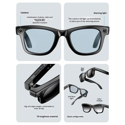 Generic High Vision Intelligent Ai Smart Wireless Eye Glass Camera - image 6