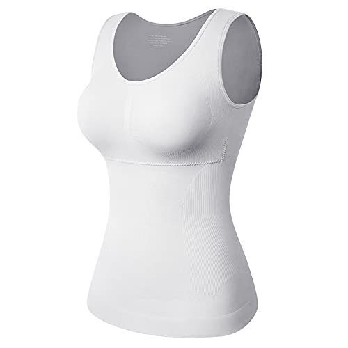 Fashion Women Tummy Control Shapewear Tank Tops Cami With Built In Bra  Seamless Body Camisole Slimming Compression Waist Cinchers