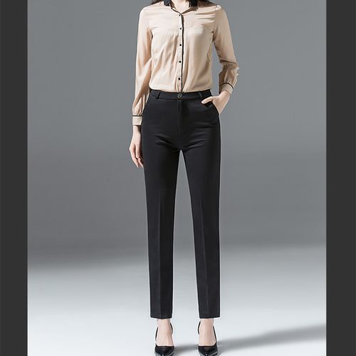 High-waist Dress Pants - White - Ladies