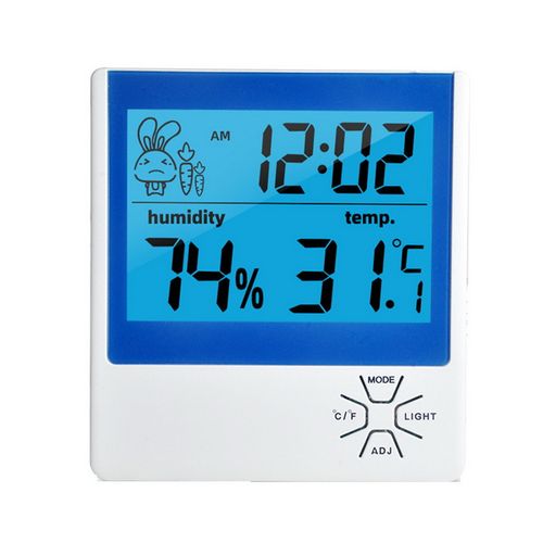 LCD Electronic Digital Temperature Humidity Meter Thermometer Hygrometer  Indoor Outdoor Weather Station Clock HTC-1 HTC-2