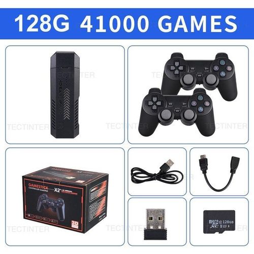 X2 Game Stick 4K HD TV Game Console 2.4G Wireless Dual Controllers Retro  Home Arcade