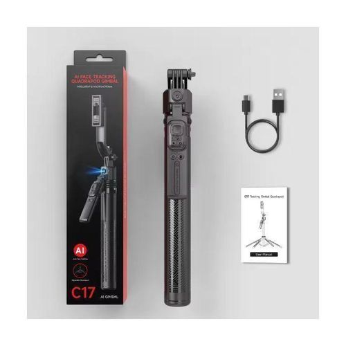 Generic C17 Ai Face Tracking selfie stick Quadrapods with rotating HandelI