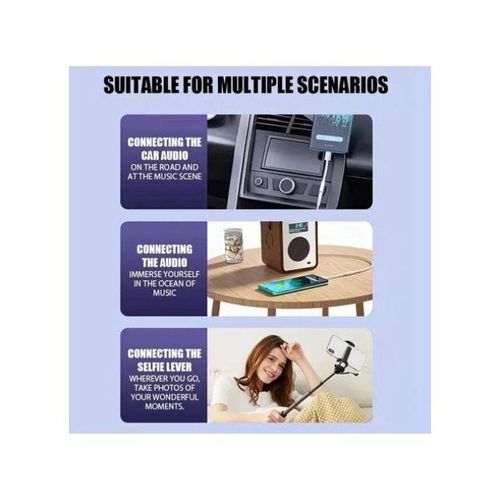 product_image_name-Generic-USB Type C To 3.5mm Headphone Adapter, AUX Audio Cable Converter, Compatible With All Type C Enabled Device-4