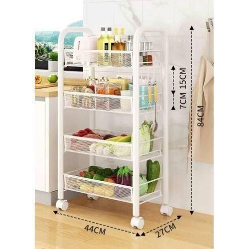 Generic 4-Tier Rolling Storage & Organizer Rack