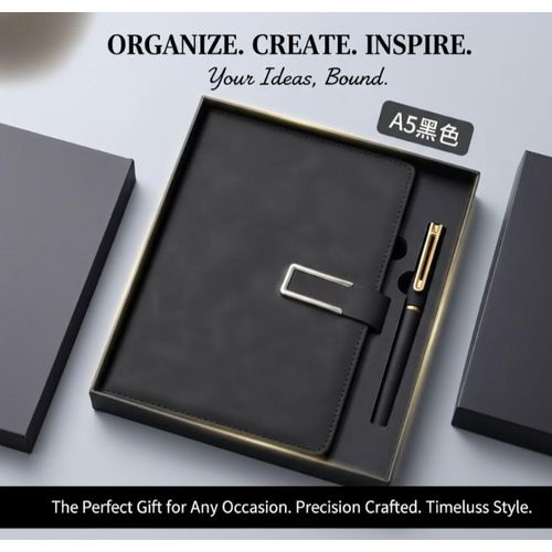 product_image_name-Generic-LUXURY GIFT SET Business Notebook A5 Notepad Journal Leather pu Office Diary Signature Pen Set Gift Box - Luxurious Gift Box Set for Men and Women Office Notebook With Pen Gift for Her Him Gift for Men women-1