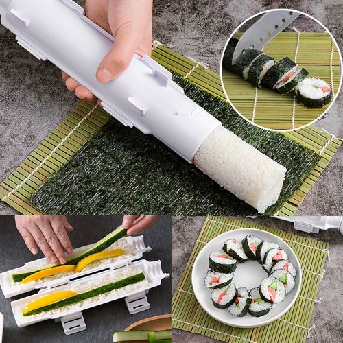 DIY Sushi Bazooka Maker Set Cylinder Japanese Sushi Roller Rice Meat Ball  Vegetable Mold Making Machine Kitchen Gadgets Tools