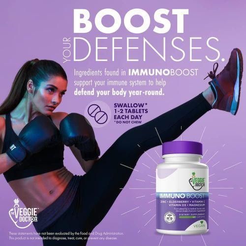product_image_name-The Veggie Doctor-Immune Booster 60 Tablets Zinc + Vitamins C ,D3,Elderberry Extract, And Magnesium-5