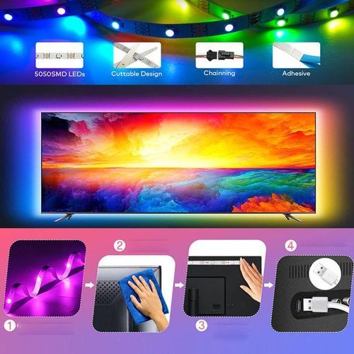 product_image_name-Generic-10M LED Strip Light RGB 5V APP Remote Control For Party - Multicolor-6
