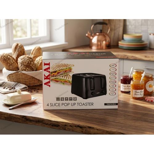 AKAI 4 Slice Family Pop-Up Bread Toaster - image 2