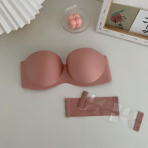 Generic Sexy Strapless Underwear Rimless Bra Small Chest Gathering