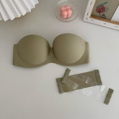 Generic Sexy Strapless Underwear Rimless Bra Small Chest Gathering