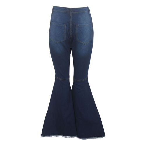 Fashion Plus Size Wide Leg Jeans High Waisted Big Bell Bottom