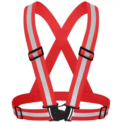 Generic Safety Elastic Reflective Vest Belt - Red