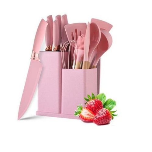 product_image_name-Generic-19pcs Set of Silicone Kitchenware Set (spoons, Knives, Chop Board)-1