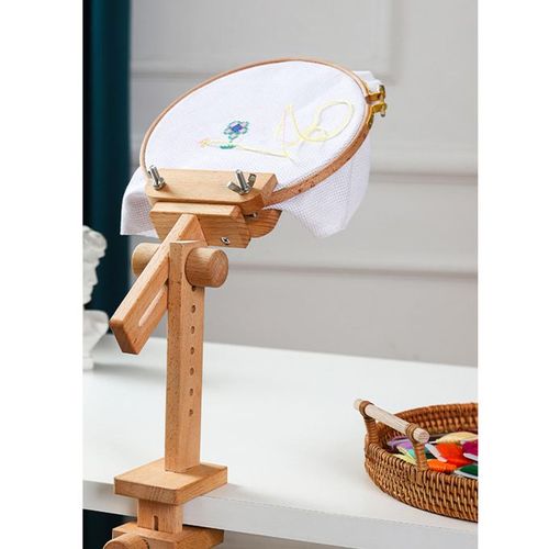 Adjustable Cross Stitch Frame Rack Tabletop Desktop Embroidery Stand Wood  DIY