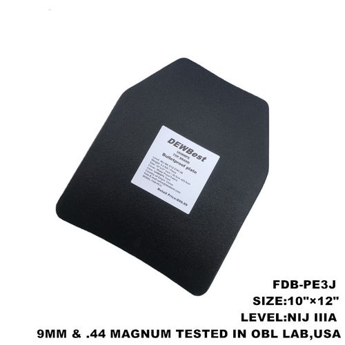 Generic UHMWPE Body Armor Plates Board Ezoid IIIA Level Size 10X12  11X14