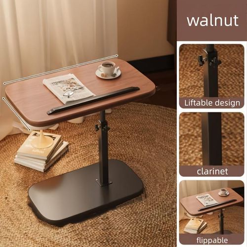 product_image_name-Generic-Foldable C-shaped mobile table, 360° rotating and height-adjustable workstation - Heavy-duty metal table - Space-saving laptop desk-1
