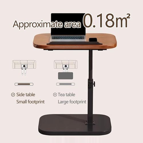 product_image_name-Generic-Foldable C-shaped mobile table, 360° rotating and height-adjustable workstation - Heavy-duty metal table - Space-saving laptop desk-4