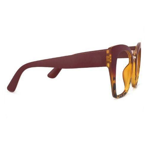 Fashion Red Leopard Oversized Cat Eye Anti-blue Optical Eyeglasses - image 8