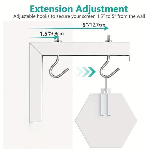 Generic Universal L-shaped projector screen hook bracket, adjustable bracket, load capacity up to 20KG - image 6